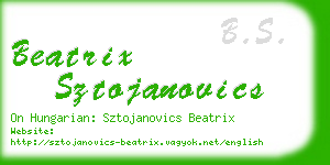 beatrix sztojanovics business card